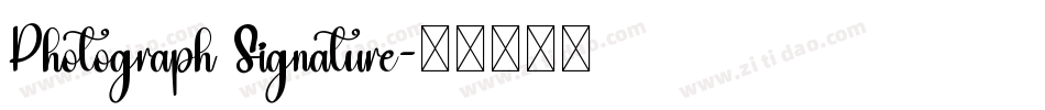 Photograph Signature字体转换